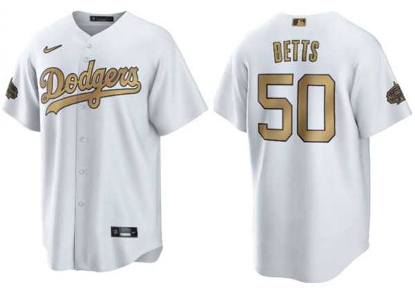 Los Angeles Dodgers #50 Mookie Betts White 2022 All-Star Cool Base Stitched Baseball Jersey,We sell and wholesale Los Angeles Dodgers #50 Mookie Betts White 2022 All-Star Cool Base Stitched Baseball Jersey on line form chian!